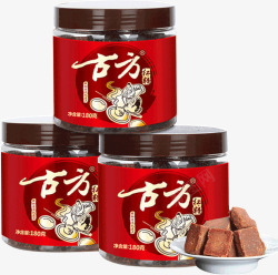 红糖姜茶固体块实物红糖方块包装罐子高清图片