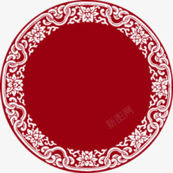 中秋节红色花纹包装素材