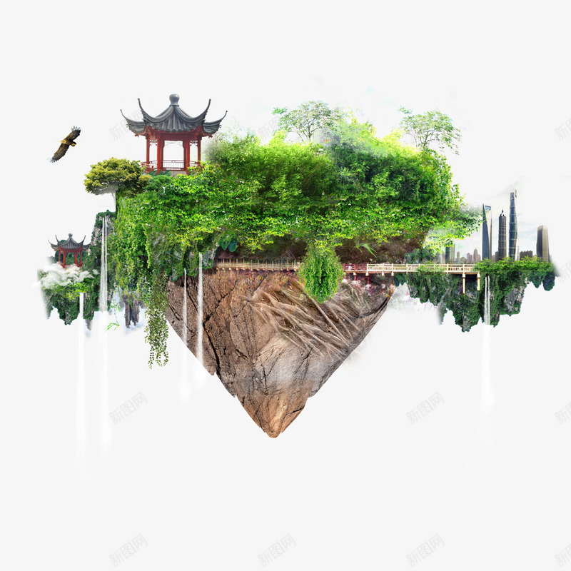中式园林建筑png免抠素材_新图网 https://ixintu.com 中式 亭子 园林 建筑
