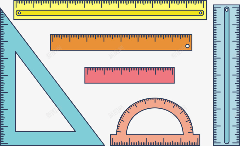 毫米度角几何三角png免抠素材_新图网 https://ixintu.com 三角 教学工具 米尺