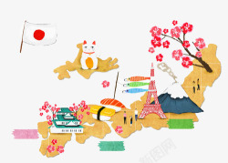 日本卡通地图素材