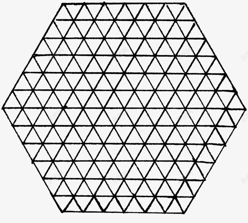 六边形三角网格图标png_新图网 https://ixintu.com 三角 三角网格 六角网格 六边型 六边形 网格