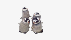 手工陶瓷企鹅摆件素材