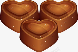 浪漫色爱心巧克力矢量图高清图片