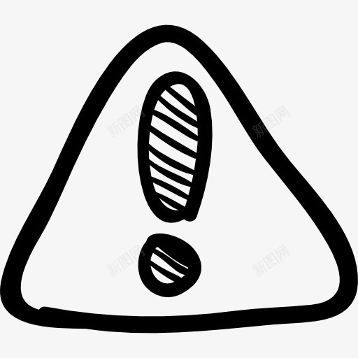注意施工三角手绘信号图标png_新图网 https://ixintu.com 三角 信号 建筑 感叹 手绘 手绘施工 标志