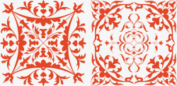 大红色复古中式纹理矢量图素材