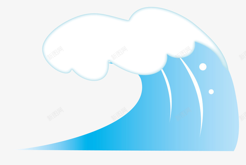 手绘蓝色的海浪效果图png免抠素材_新图网 https://ixintu.com 动漫动画 卡通手绘 海水 海浪 蓝色 装饰图