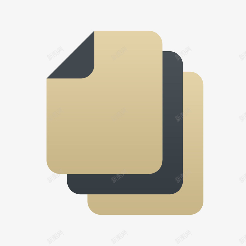 灰色纸张png免抠素材_新图网 https://ixintu.com 三角形 光泽 分层 叠加 层次 灰色 纸张 质感