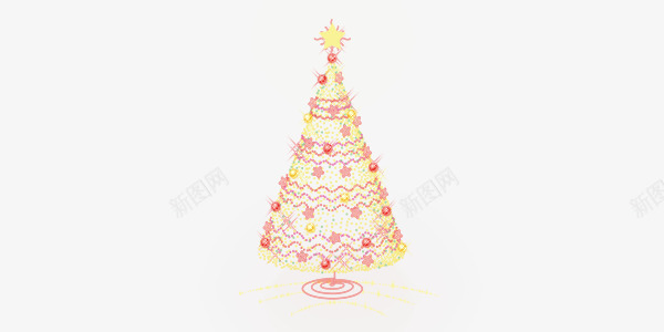 发光的圣诞树png免抠素材_新图网 https://ixintu.com 发光 喜庆 圣诞树 梦幻 节日