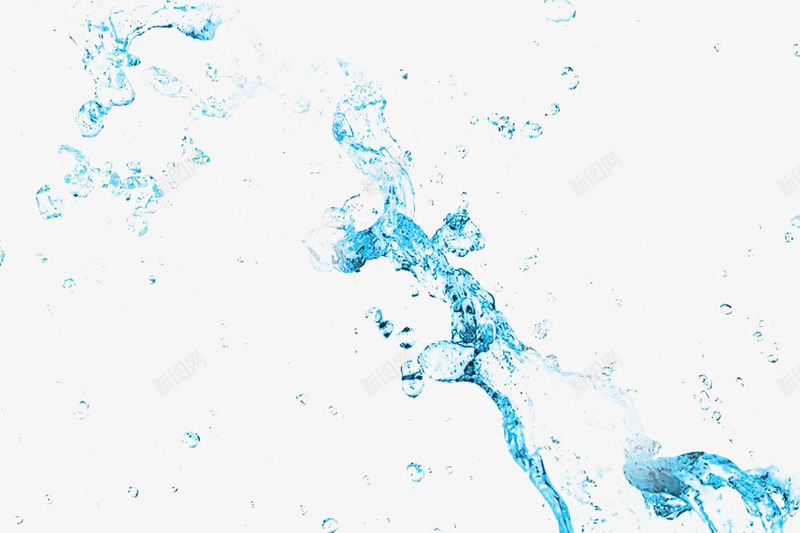 梦幻水花png免抠素材_新图网 https://ixintu.com 冰气 水气 水花 蓝色 透明