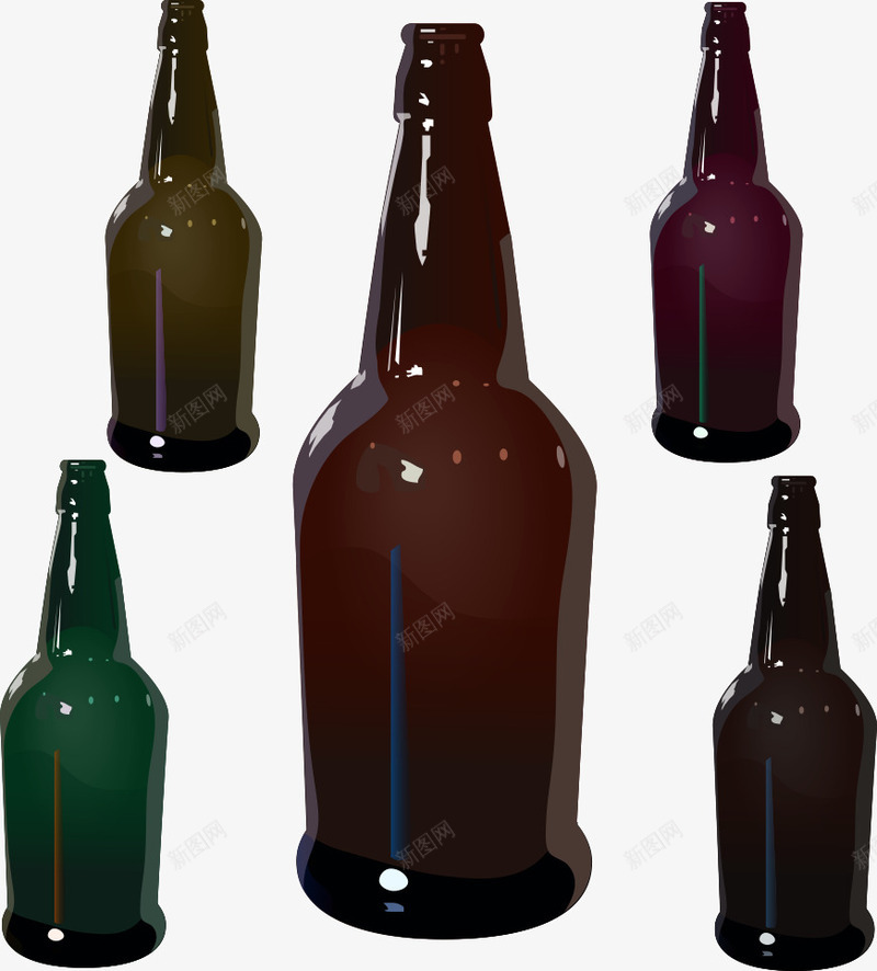 啤酒包装瓶矢量图eps免抠素材_新图网 https://ixintu.com 啤酒 瓶子 瓶子包装 酒瓶 酒瓶设计 矢量图