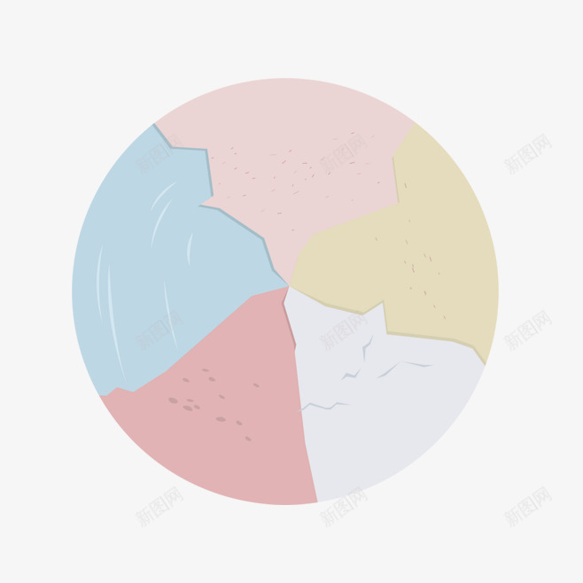 彩色粉饼png免抠素材_新图网 https://ixintu.com 化妆 粉饼 粉饼免抠png 色盘