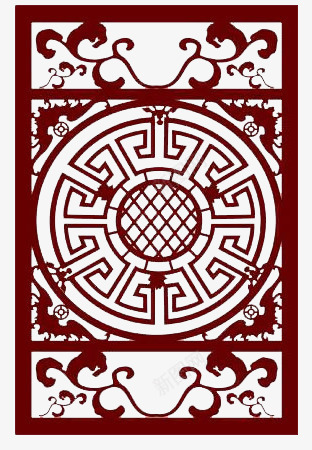 红色雕刻镂空窗户png免抠素材_新图网 https://ixintu.com 中国风窗户 中式窗户 复古 红色 镂空