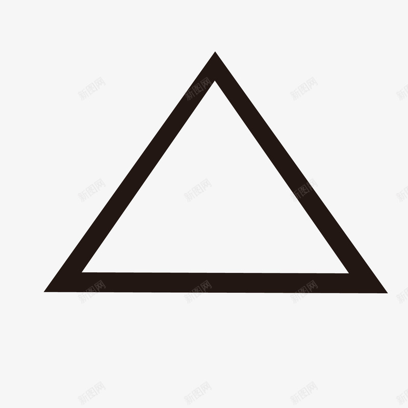 黑色三角形边框png免抠素材_新图网 https://ixintu.com 三角型 三角形 边框 黑色