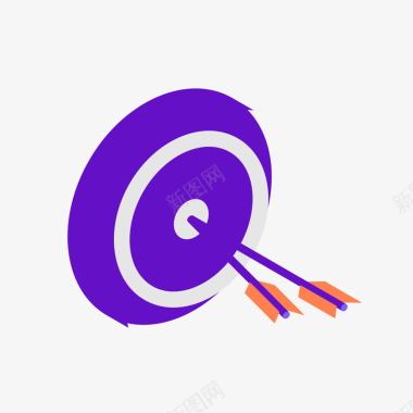 紫色射箭目标元素矢量图图标图标