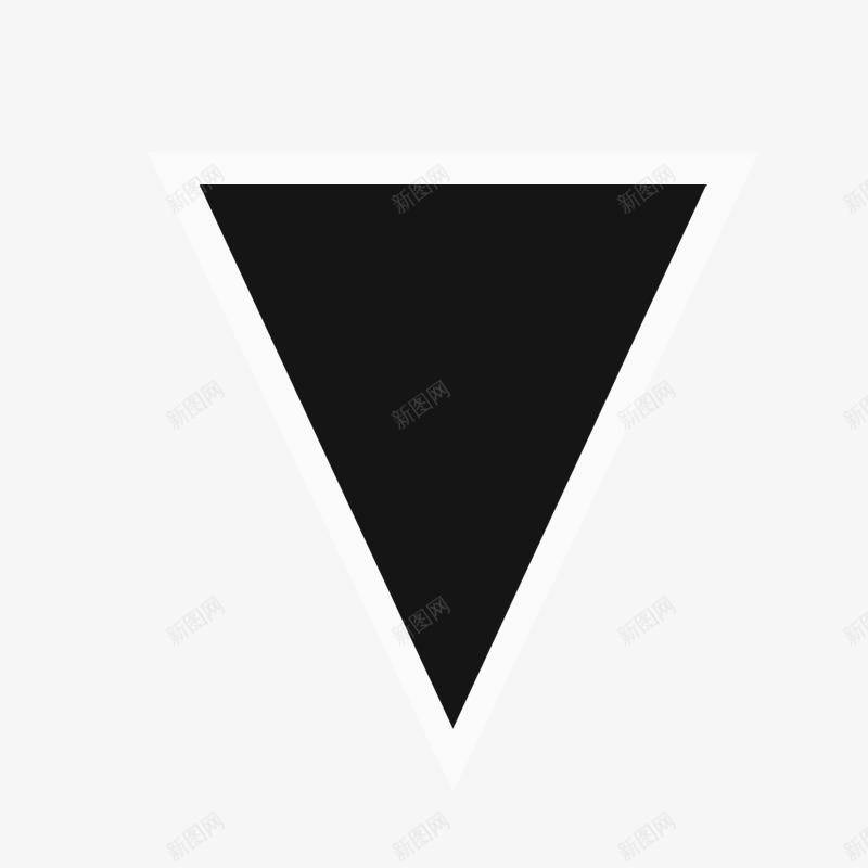 黑色三角形png免抠素材_新图网 https://ixintu.com 三角形 几何 平面 简约 黑色