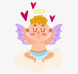 天使爱心可爱的卡通小天使高清图片