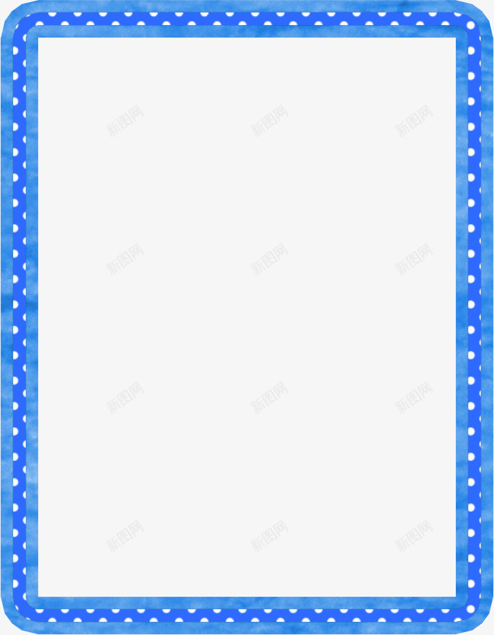 蓝色圆点边框png免抠素材_新图网 https://ixintu.com 圆点 素材 蓝色 边框