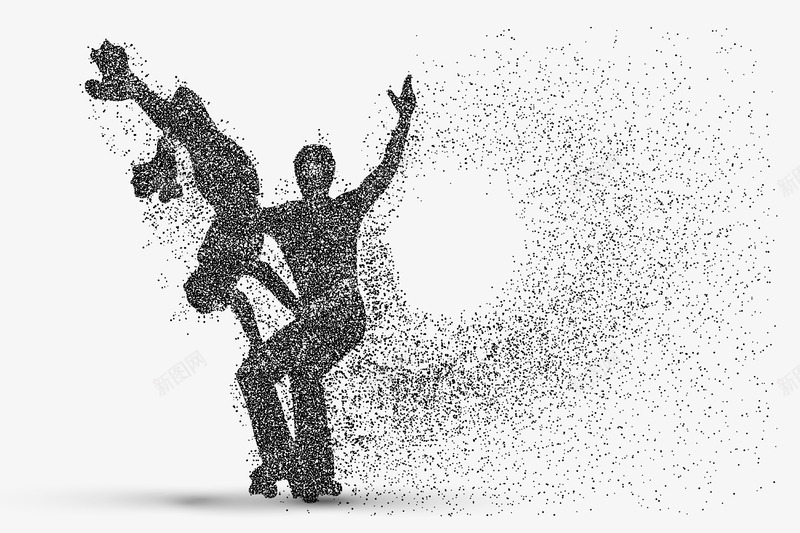 双人舞圆点粒子剪影psd免抠素材_新图网 https://ixintu.com 体育 双人体操 双人舞 和谐 粒子 粒子剪影 粒子圆点 舞蹈 色彩 跳恰恰舞 运动 运动会