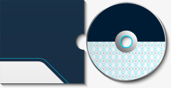 蓝色纸袋手绘CD光盘矢量图高清图片
