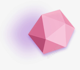 粉色立体三角形图标图标