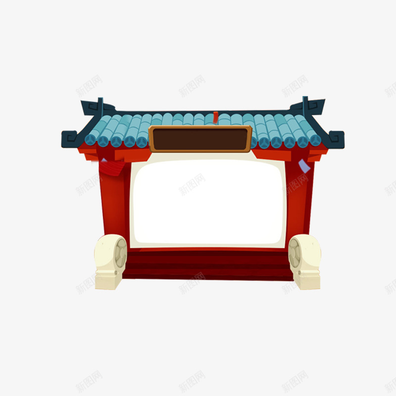 复古家门png免抠素材_新图网 https://ixintu.com 古代 复古 家门 门