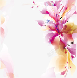 紫色创意底纹背景图片炫彩花朵花纹装饰高清图片
