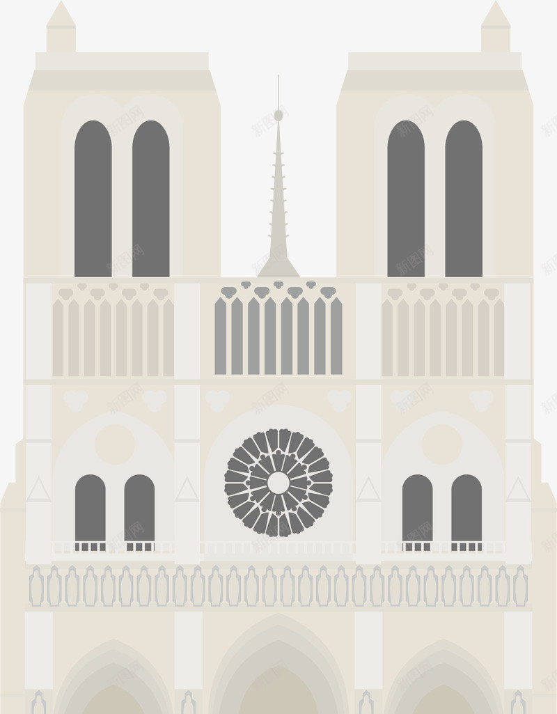 巴黎圣母院png免抠素材_新图网 https://ixintu.com 圣母院 法国巴黎 法式 法式建筑