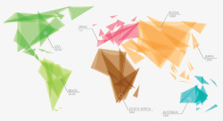 世界地图地理清新彩色世界地图高清图片