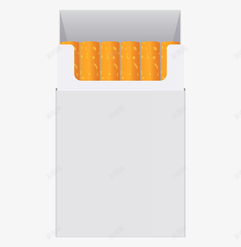 白色烟盒里面的香烟png免抠素材_新图网 https://ixintu.com 卡通香烟 手绘香烟 效果图 烟盒 盒子 香烟