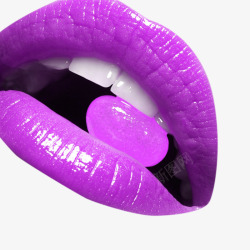 紫色嘴巴素材
