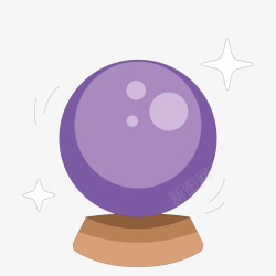 紫色魔球矢量图素材