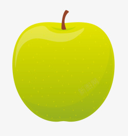 手绘卡通水果绿苹果素材