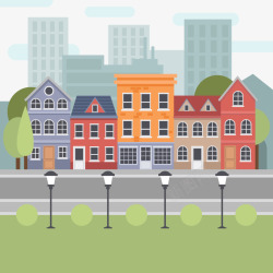 高清公路城市街道矢量图高清图片