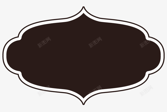 黑色椭圆形相框png免抠素材_新图网 https://ixintu.com 椭圆形 设计 黑色