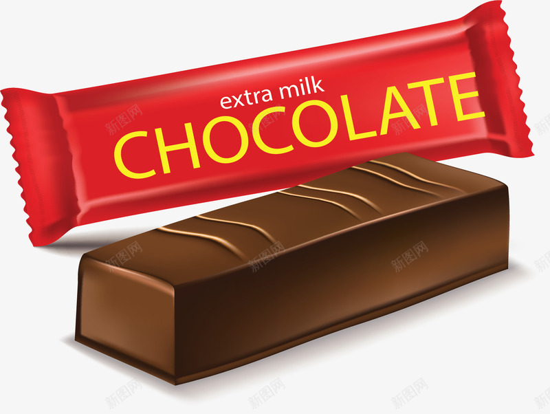 红色包装牛奶巧克力矢量图ai免抠素材_新图网 https://ixintu.com 巧克力 牛奶巧克力 矢量png 红色包装 美味巧克力 能量棒 矢量图