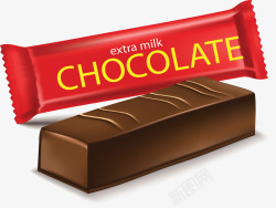 巧克力能量棒红色包装牛奶巧克力矢量图高清图片