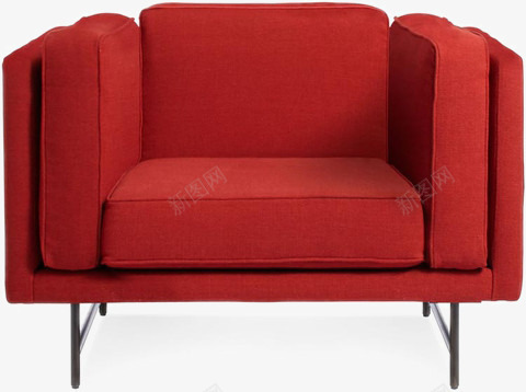 红色真皮沙发png免抠素材_新图网 https://ixintu.com 客厅沙发 家装效果图 效果图后期 装饰沙发 软装配饰