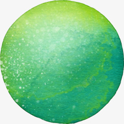 绿色水彩圆点装饰图案素材
