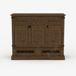 灰棕色复古柜子灰棕色典雅中式柜子高清图片