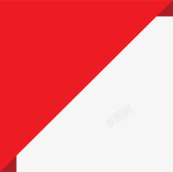 红色三角边框素材