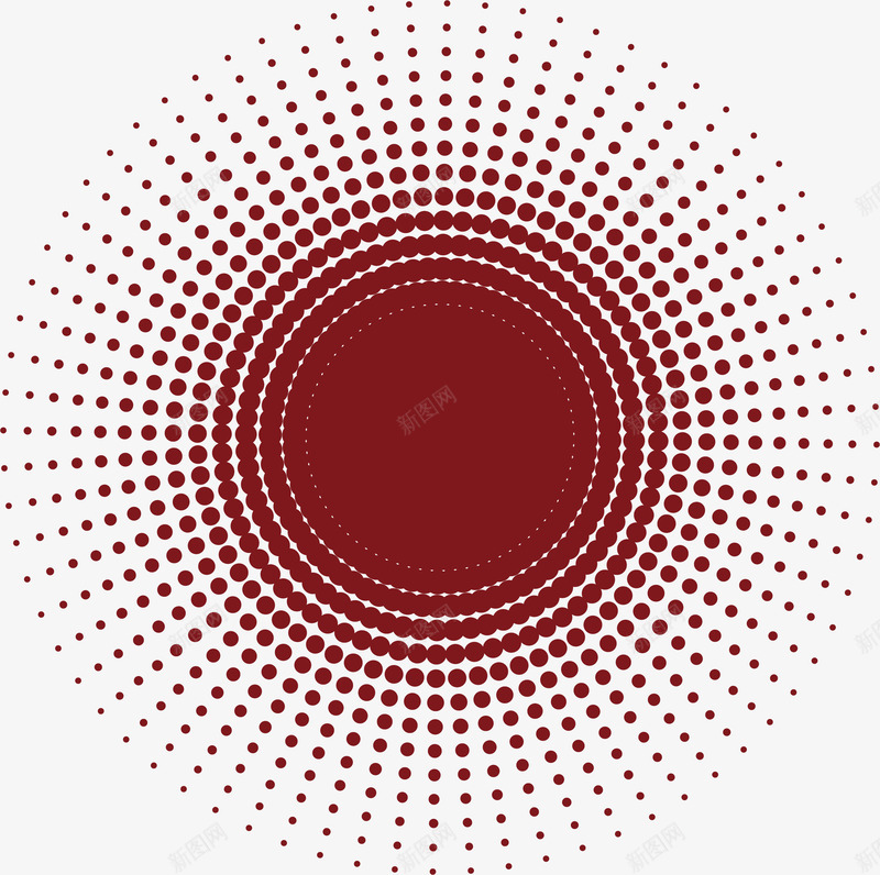 红色圆点背景矢量图ai免抠素材_新图网 https://ixintu.com 圆点 红色 背景 矢量图