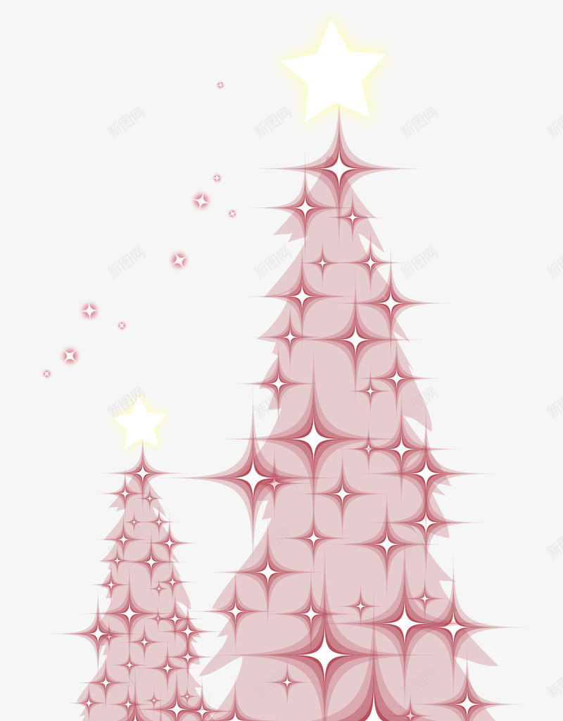 梦幻紫色星光圣诞树png免抠素材_新图网 https://ixintu.com 圣诞树 星光 梦幻 紫色