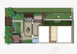 枇杷参考图中式庭院结构图高清图片