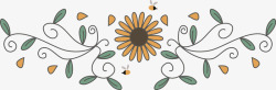 黄色雏菊黄色小雏菊标题框高清图片