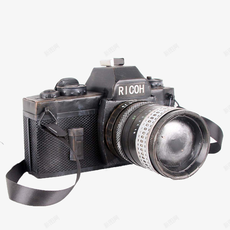 ricoh相机png免抠素材_新图网 https://ixintu.com 复古照相机 摄影 摆件 肩带 装饰 设备 金属