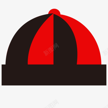 黑色圆弧新郎帽子元素矢量图图标图标