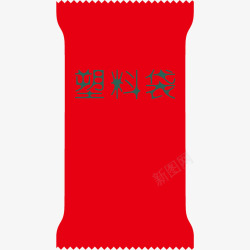 红色塑料袋红色简约塑料袋包装高清图片