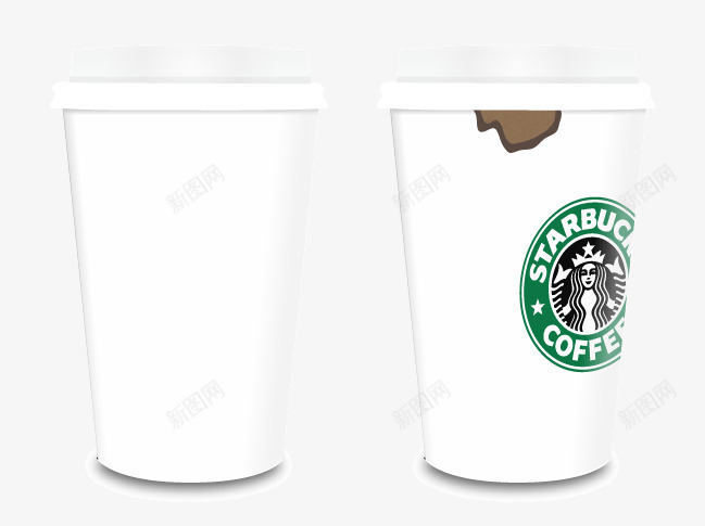 咖啡杯矢量图ai免抠素材_新图网 https://ixintu.com 产品设计 咖啡杯包装 星巴克 矢量图