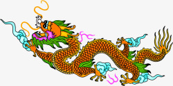中式传统龙纹手绘素材